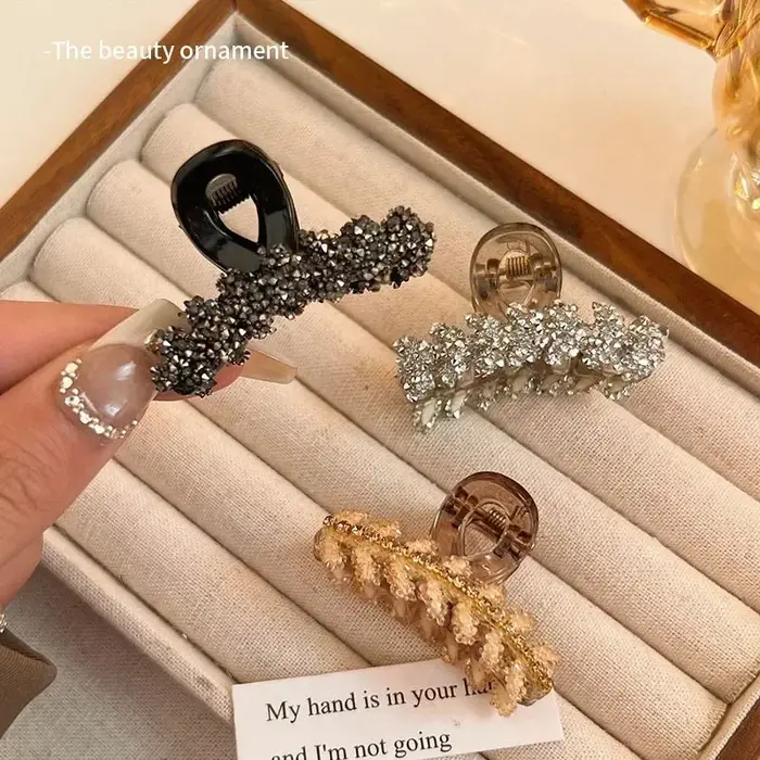 Pince à cheveux brillante à paillettes coréennes pour femmes et filles