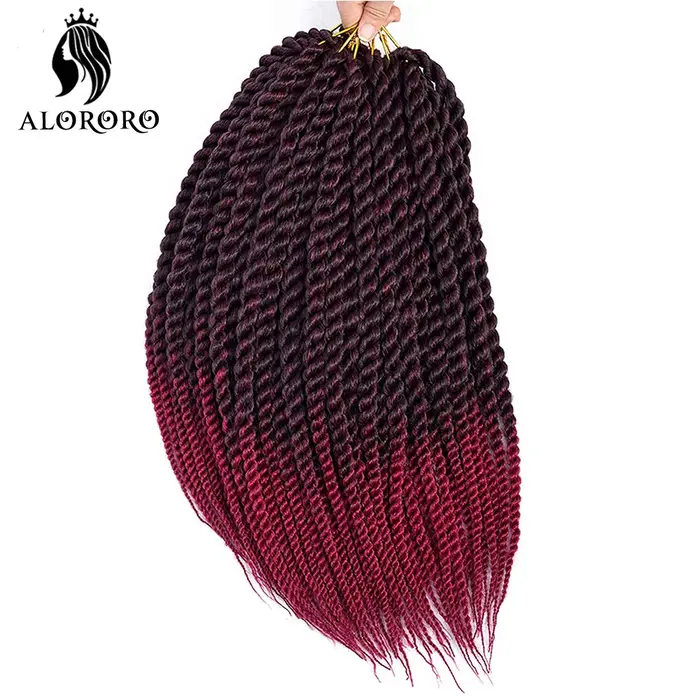Alororo-Extensions Capillaires Synthétiques Torsadées Ombré Cloches