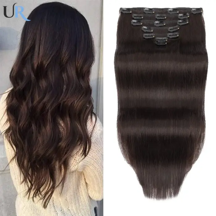 Extensions de cheveux à clips blonds