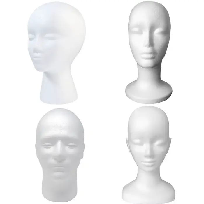 DUNIWig-Présentoir de Perruque en Mousse, Modèle de Tête de Mannequin T1, Support de Postiches, Modè
