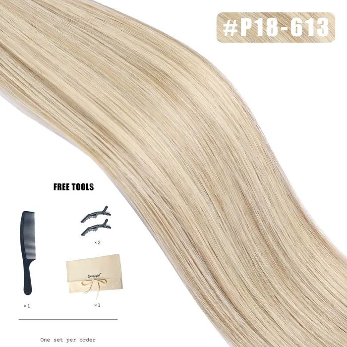 Extensions de cheveux humains Genius Trame 100G paquets blonds doubles dessinés