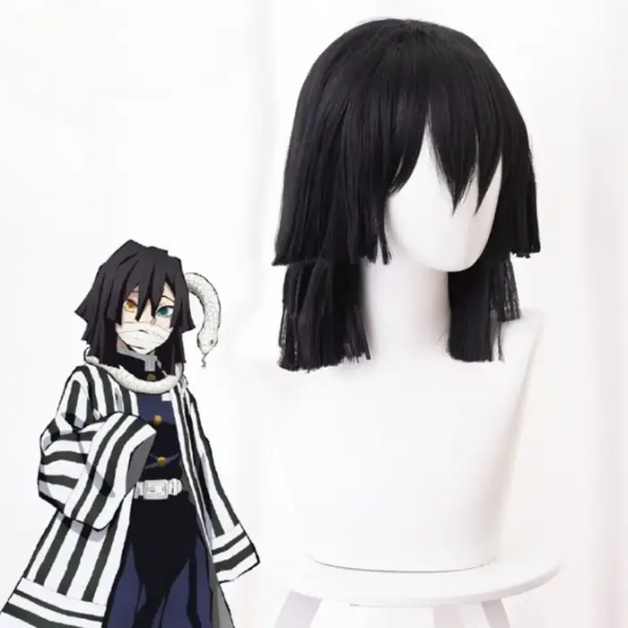 Perruque de Cosplay Anime Iguro Obanai