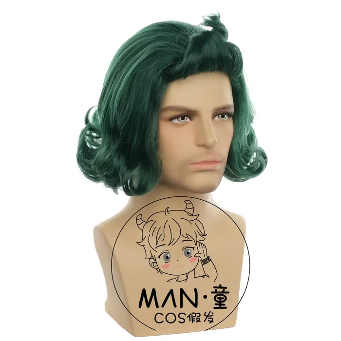 Willy Wonka & the Chocolate Factory Oompa Loompa Cosplay perruque Happy Candy House Halloween vert cheveux bouclés