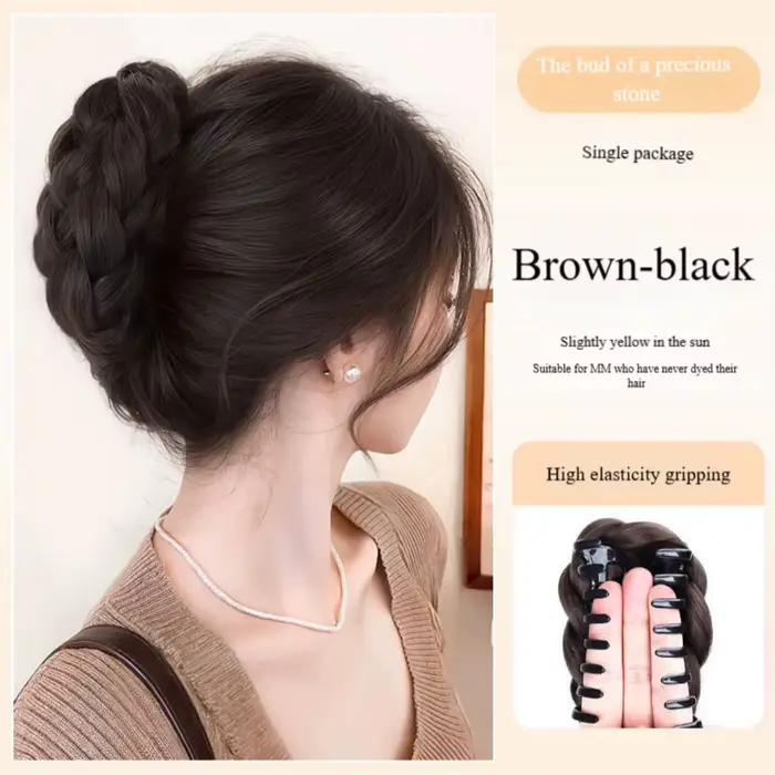 Postiche chignon tressé pour femmes