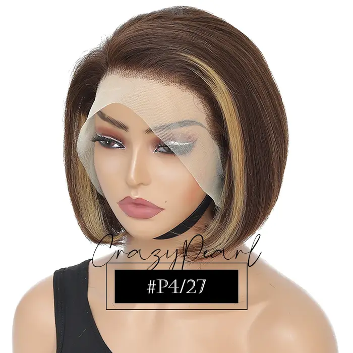 Perruque courte coupe pixie en dentelle frontale 13x4