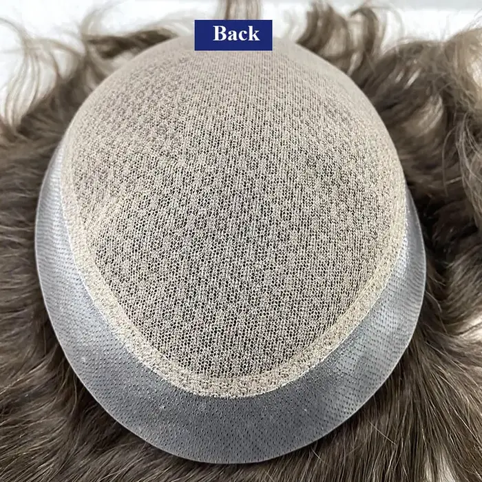 Australie Double couches hommes perruque respirant mâle cheveux prothèse dentelle PU cheveux, homme 