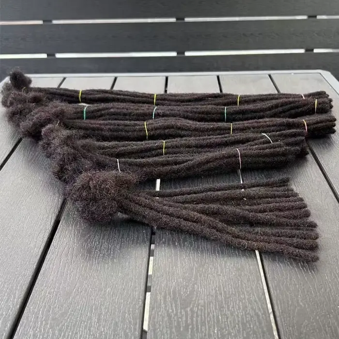 Extensions de dreadlocks de cheveux humains brésiliens de 6 à 20 pouces, vrais cheveux humains entièrement faits à la main, tresses au Crochet pour hommes et femmes