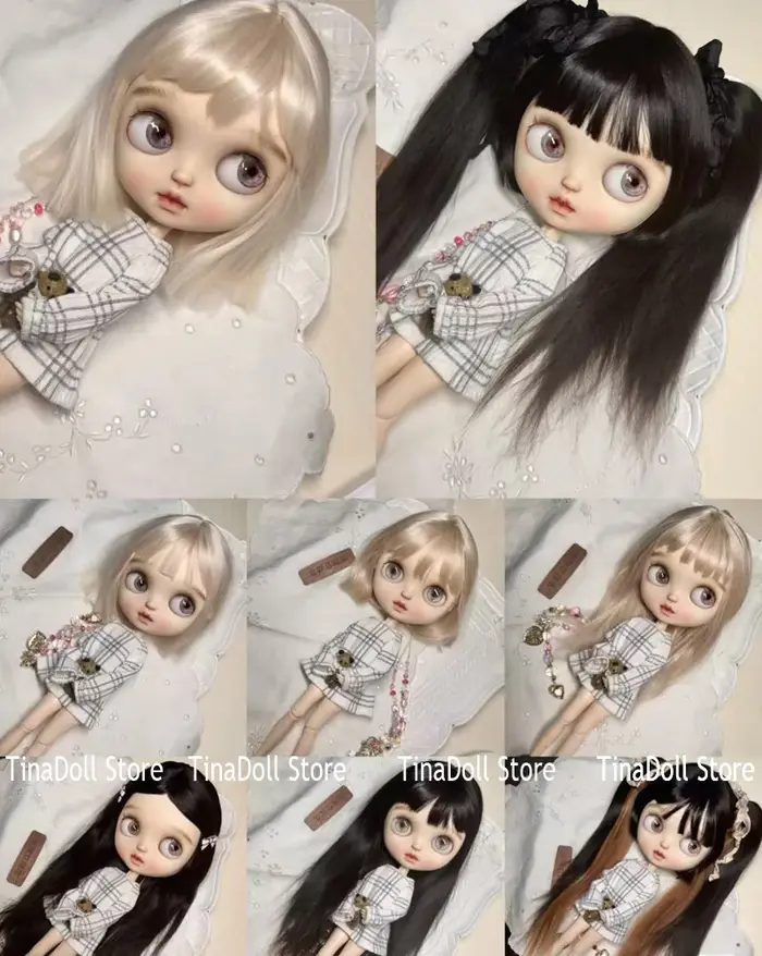 (TinaDoll Store) perruques de haute qualité 2026 de différents styles pour blythe 9-10 pouces tour de tête W29