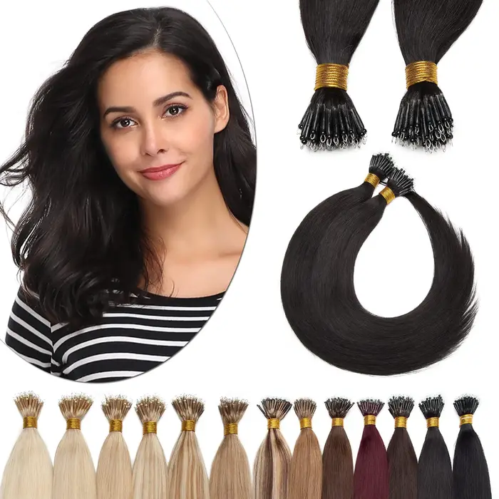 Extensions de cheveux Nano Ring 100% cheveux humains