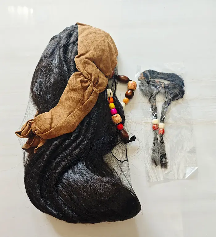 Perruque de Pirates des Caraïbes, Accessoires de Costume de Capitaine, Ensembles de Barbes pour ix, 