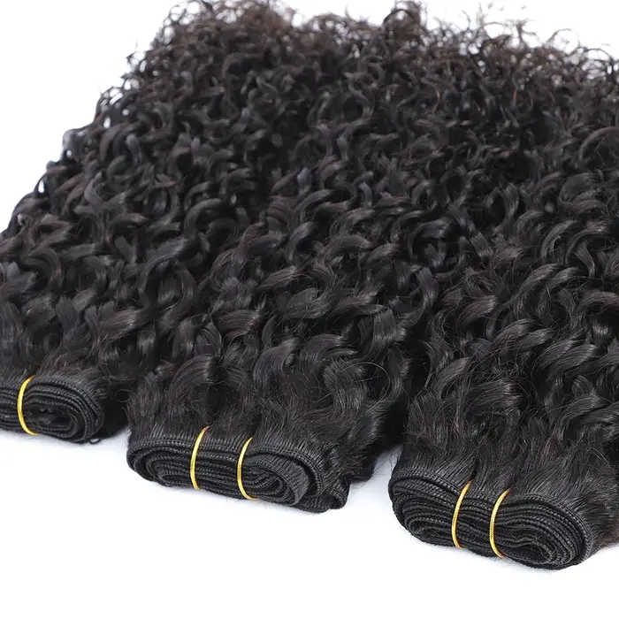 Tissage en lot brésilien naturel Remy bouclé Pixie 12A