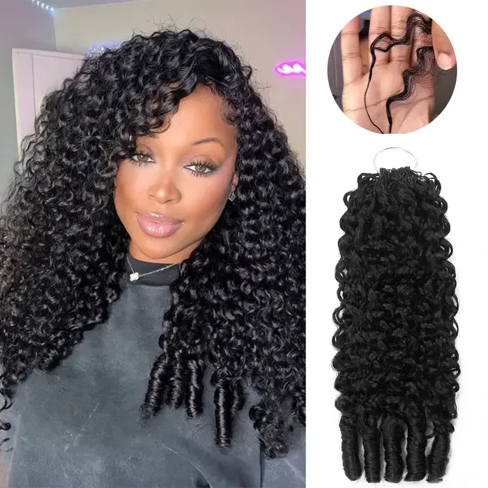 Frolo Classic Burmese Curly Crochet Human Hair Braiding Invisible Burmese Curly Miracle Knots Braid 