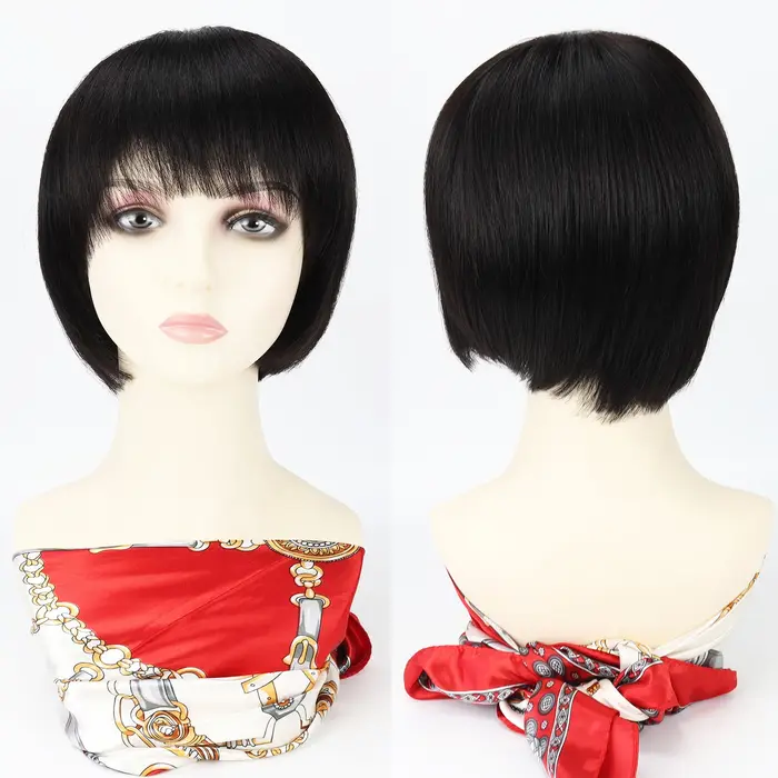 Perruque Pixie en Cheveux Humains Vierges