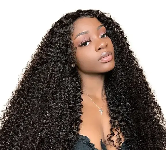ISEE Hair Wear And Go perruques pré-coupées pre-plucked dentelle avant sans colle 7x5 crépus bouclés