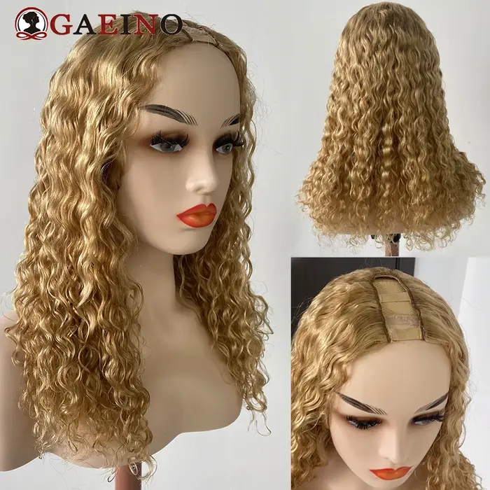 180 densité vague d'eau U partie cheveux perruques P27-613 # vrais cheveux humains pas laisser U par