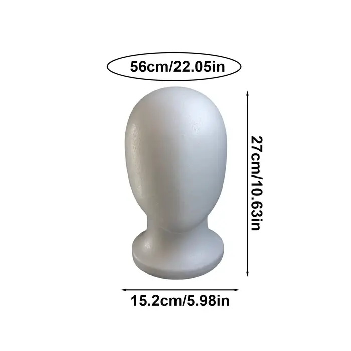 Support de mannequin en mousse pour têtes de perruque en polystyrène