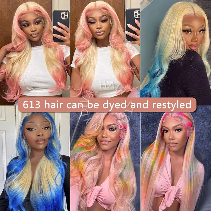 Extensions de cheveux humains Remy blonds 613 lisses