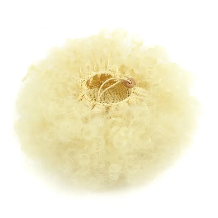 Postiche chignon afro synthétique bouffante courte pour femmes blondes, postiche chignon bouclé, queue de cheval Wstring de proximité, extensions de cheveux à pince Updo Kinky