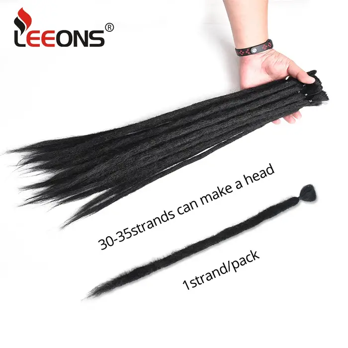 Extensions de dreadlocks synthétiques faites à la main pour femmes
