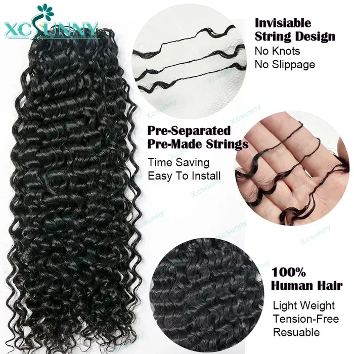 Extensions de cheveux humains bouclés au Crochet