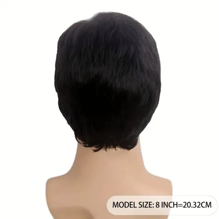 Perruque synthétique courte en fibre chimique pour hommes