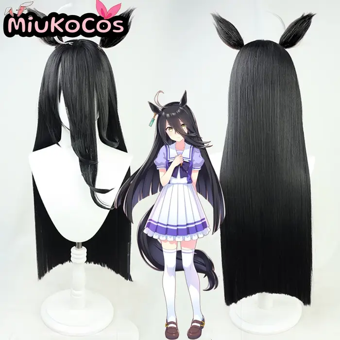 EN STOCK ンManhattan Cafe Cosplay perruque avec oreilles et queue MiukoCosplay jeu Umamusume: joli Derby