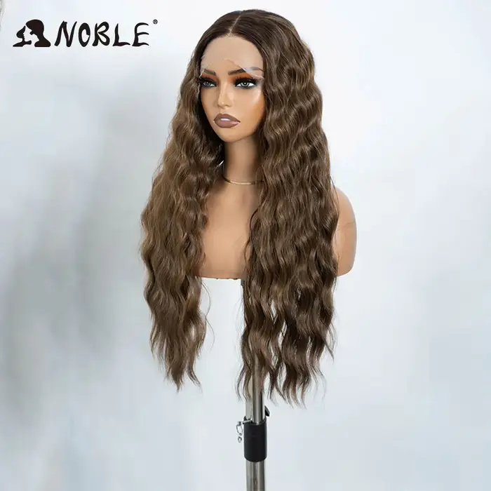 Perruque Lace Front Wig synthétique bouclée Noble