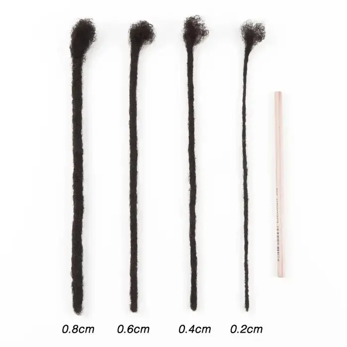 Extension Loc cheveux humains Locs 0.2 Cm d'épaisseur 14 pouces 30 brins