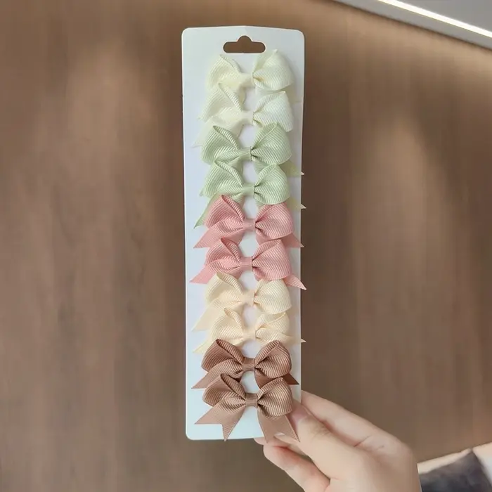 Pinces à cheveux BB solides pour filles mignonnes, nœuds papillon en ruban, Barrettes de Boutique, é