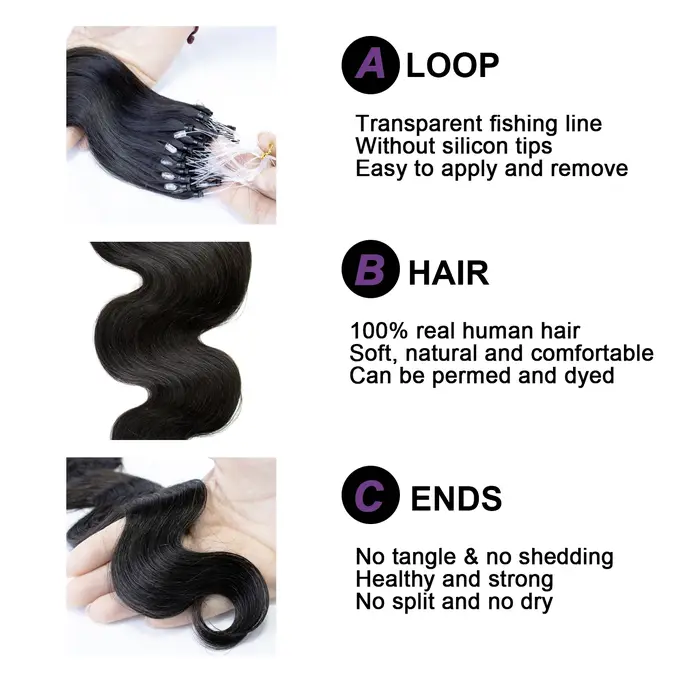 Micro lien Extensions de cheveux