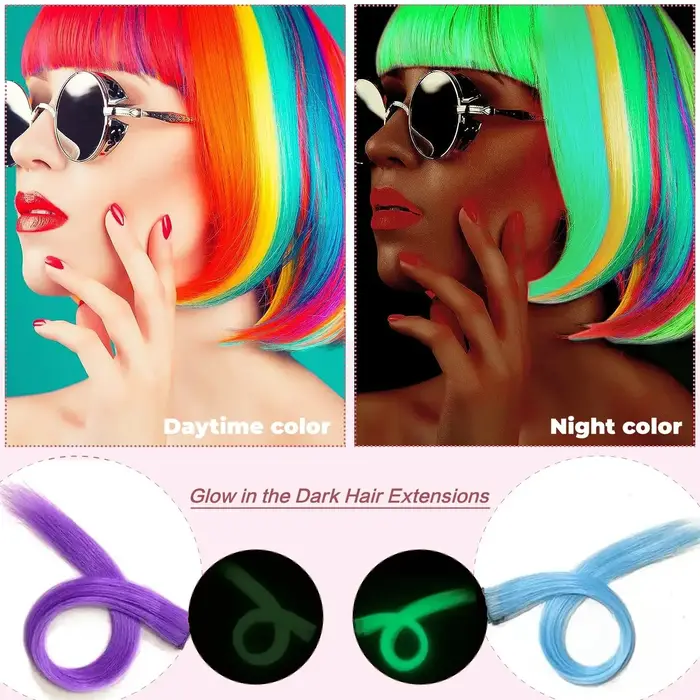 Extensions capillaires synthétiques lisses de 20 pouces