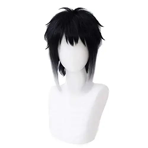 Perruque de cosplay Akutagawa Ryunosuke pour hommes, costume d'Halloween, perruques d'anime avec fra