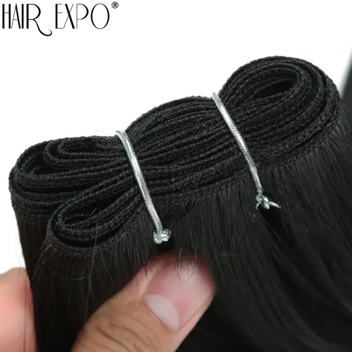 Extensions de cheveux synthétiques lisses de 18 pouces