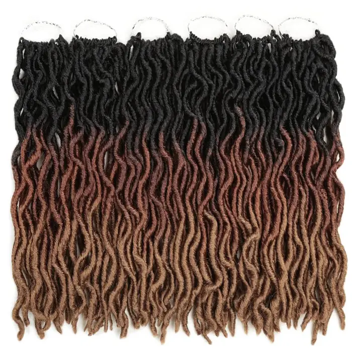 Déesse Faux locs Crochet cheveux 6 paquets/Lot doux gitane Locs ondulés Crochet tresses synthétiques