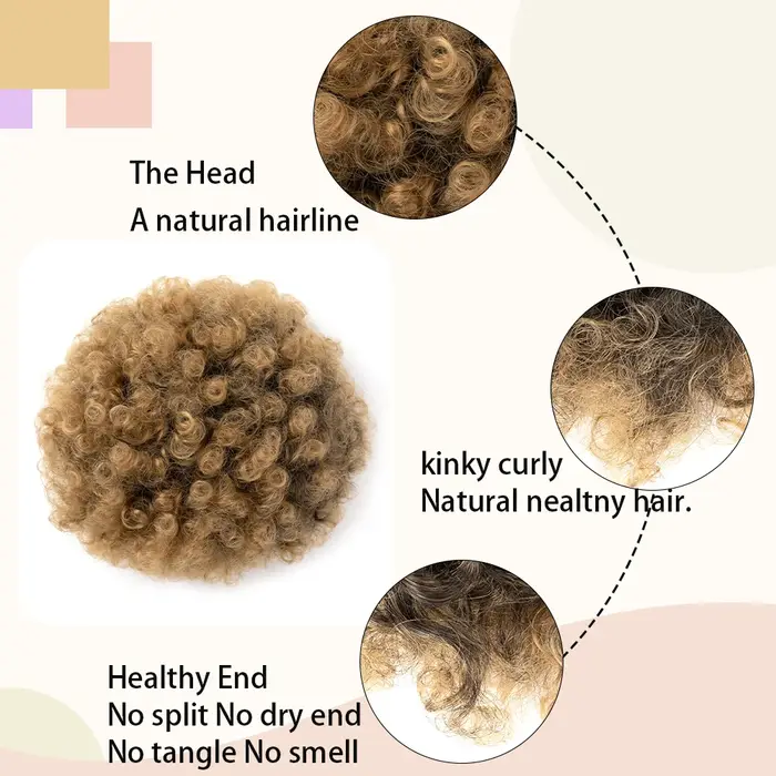 Afro Puff cordon queue de cheval Extension courte