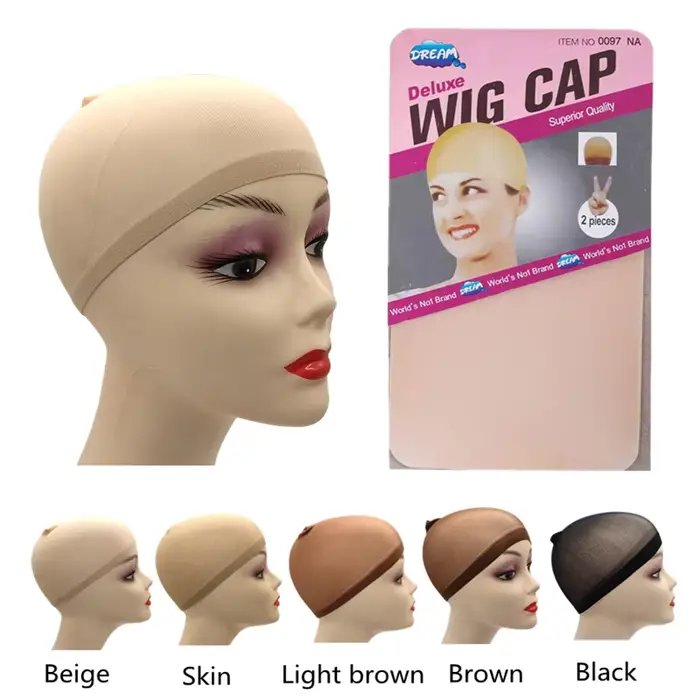 Filet à cheveux pour perruque, lot de 2 pièces, noir et brun, casquette commissionnée pour perruques