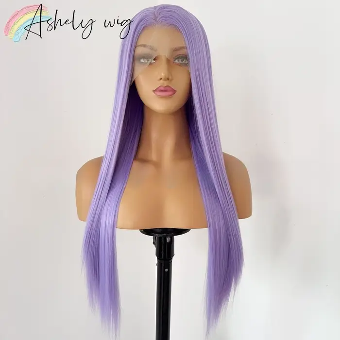 Perruque de Cosplay violette pour femmes