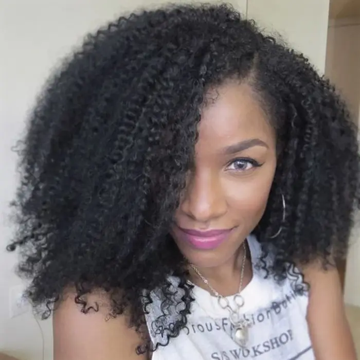 Cheveux vierges crus brésiliens 4B Afro crépus bouclés armure paquets couleur naturelle 4C