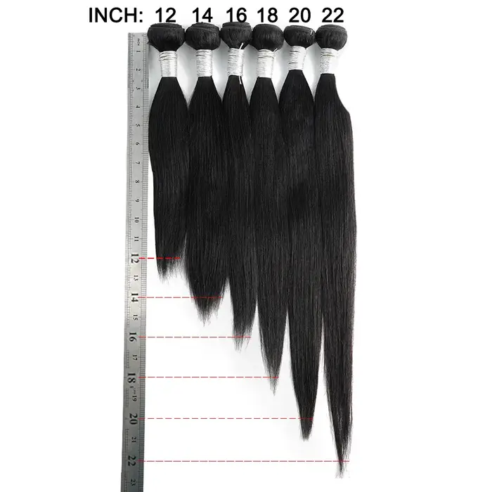 Extensions de cheveux naturels noirs Remy indiens
