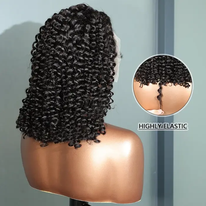 Perruques Jerry Curl, perruque courte bob pleine densité 250