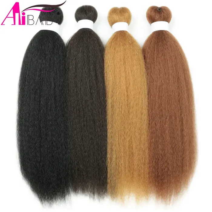 Alibaby 26 pouces Vixen cheveux paquets synthétiques Yaki droite Crochet Extensions