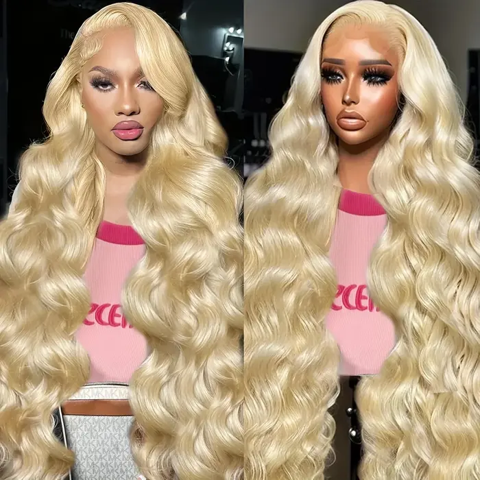 Perruques de cheveux humains blondes 613, ondulées, avec dentelle transparente HD 13x4 13x6, densité