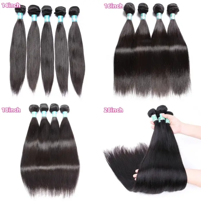 Extensions de cheveux humains lisses