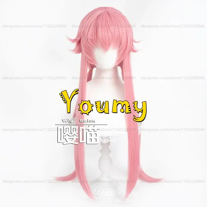 Gasai YLOT-Perruque Cosplay Anime pour Femme, Perruques Synthétiques, Plis Adulte, ixde Jeu, Degré d