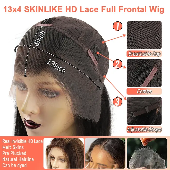 Perruque Bob Lace Wig Naturelle Lisse
