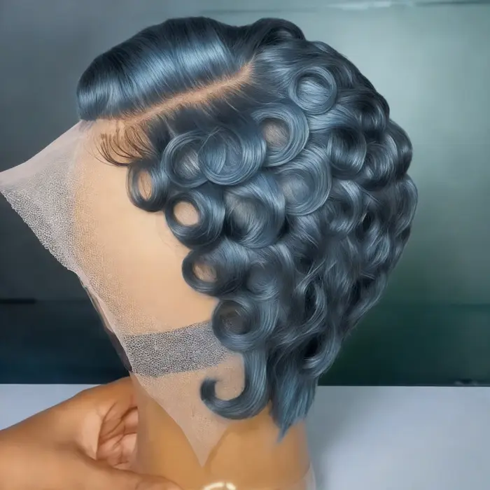 Perruque en cheveux humains bouclés pour femmes