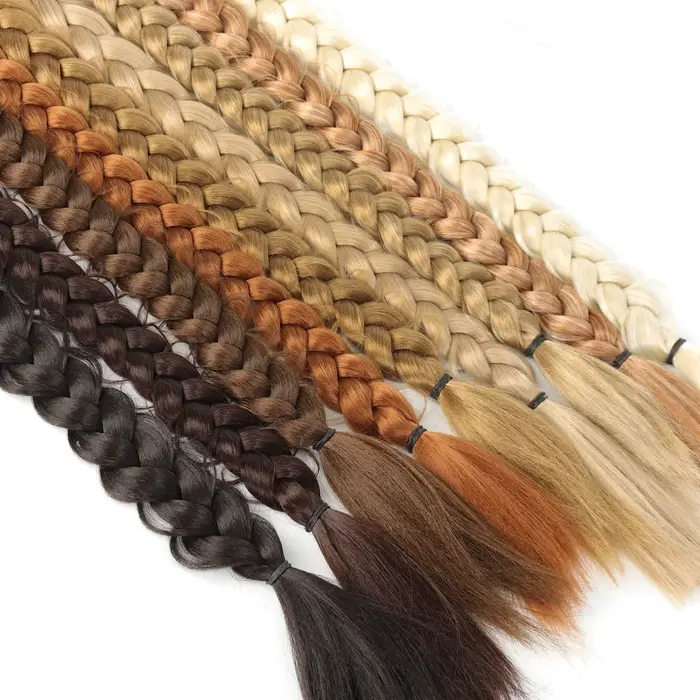 Extensions capillaires synthétiques tressées longues de 24 pouces pour femmes, accessoires capillaires en Fiber de haute température