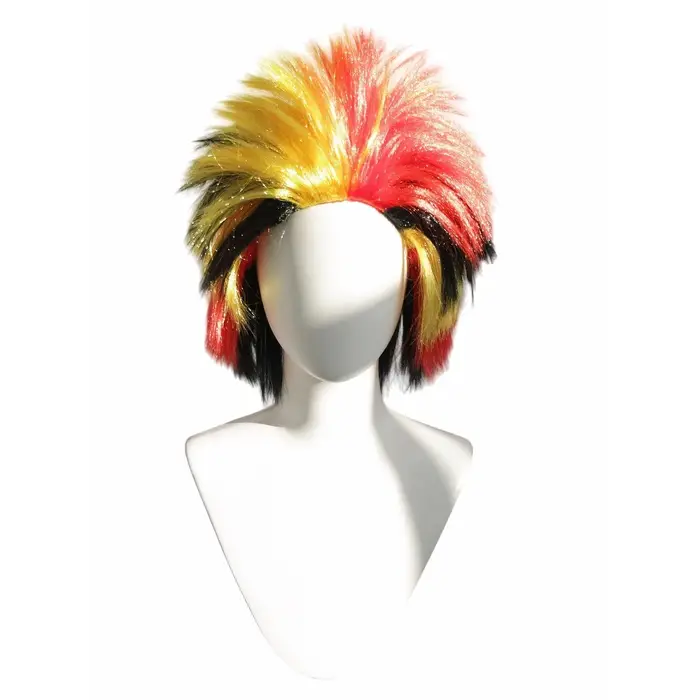 Perruque Mohawk aux couleurs du drapeau allemand