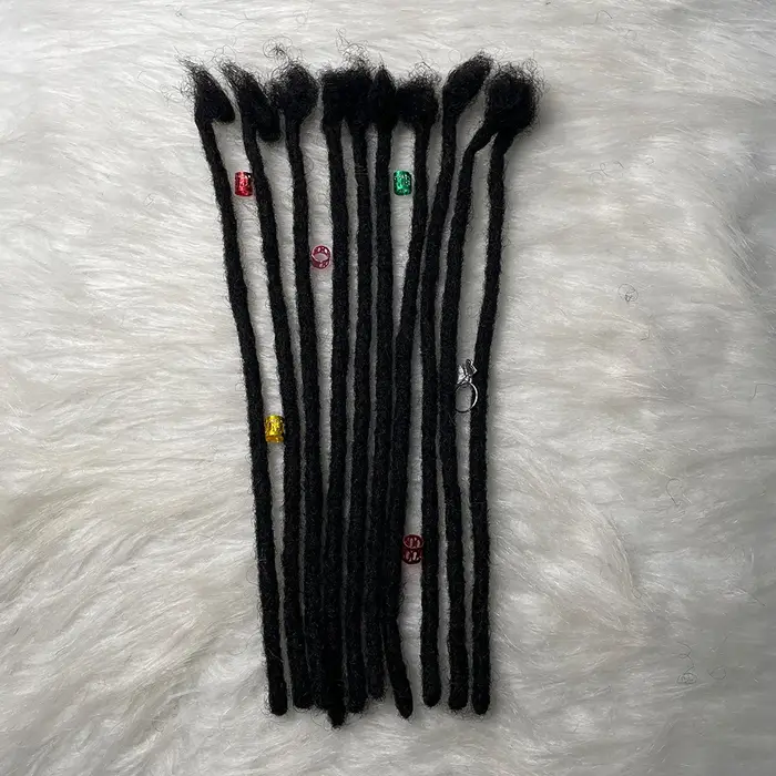 Extensions de cheveux humains dreadlocks faites à la main 6-20 pouces