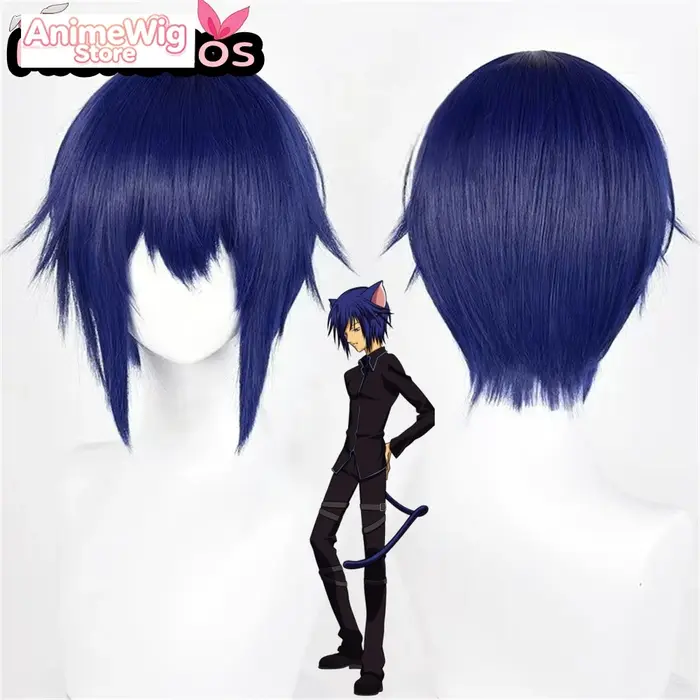 Perruque de cosplay Ikuto Tsukiyomi MiukoCosplay Anime Shugo Chara! Cosplay